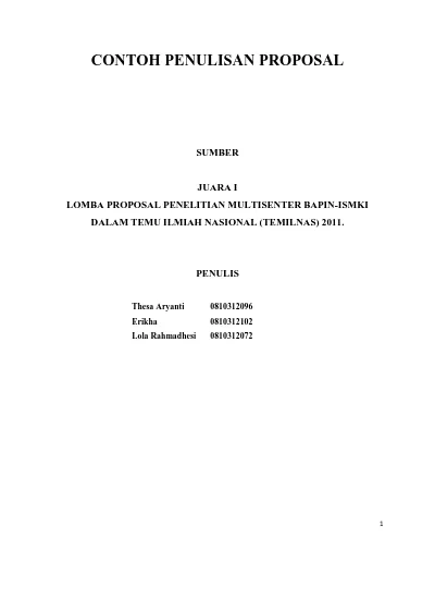 Detail Contoh Penyusunan Proposal Nomer 31
