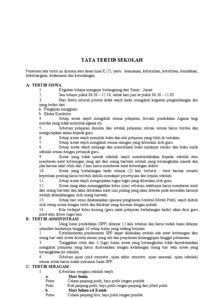 Detail Contoh Peraturan Di Sekolah Nomer 49