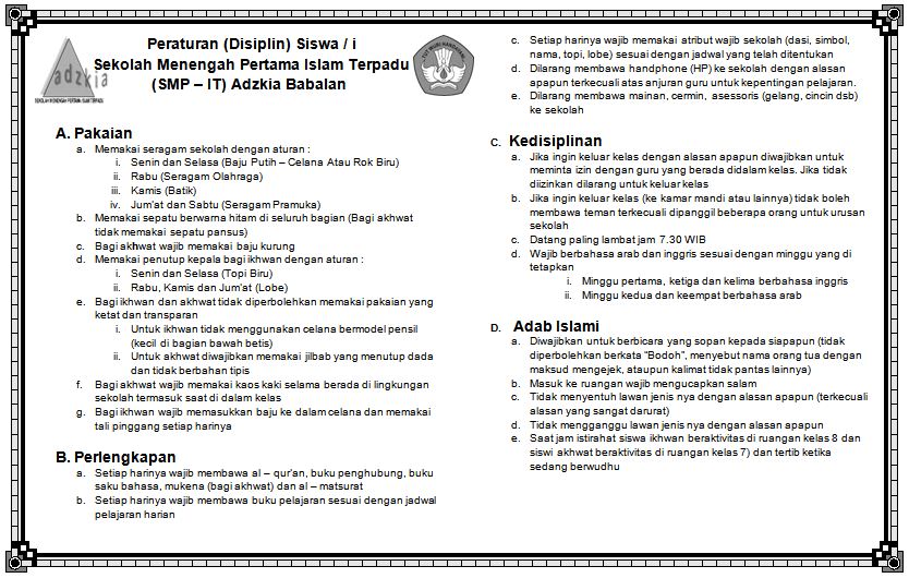 Detail Contoh Peraturan Di Sekolah Nomer 10