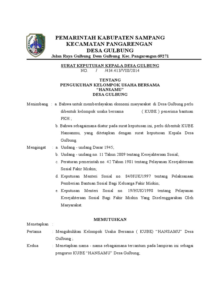 Detail Contoh Peraturan Kepala Desa Nomer 19