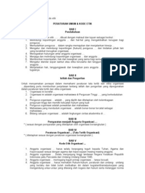 Detail Contoh Peraturan Organisasi Nomer 3