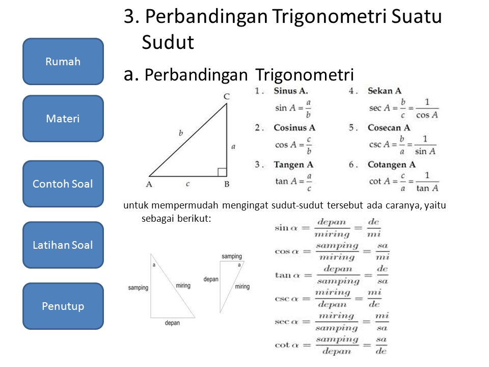 Detail Contoh Perbandingan Trigonometri Nomer 15