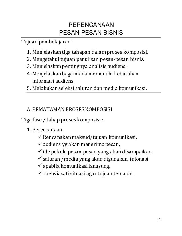 Detail Contoh Perencanaan Pesan Bisnis Nomer 16