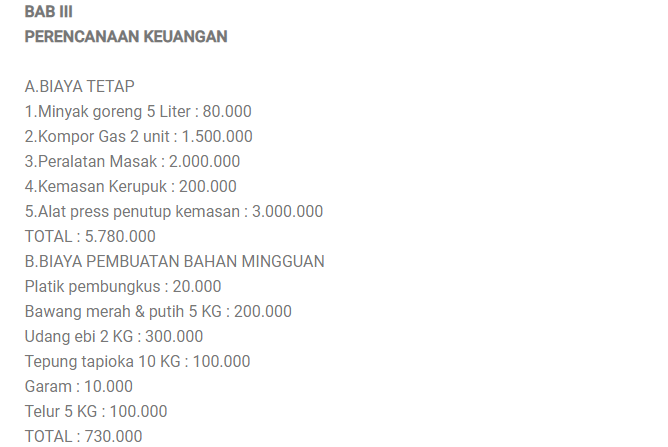 Detail Contoh Perencanaan Produksi Makanan Nomer 17