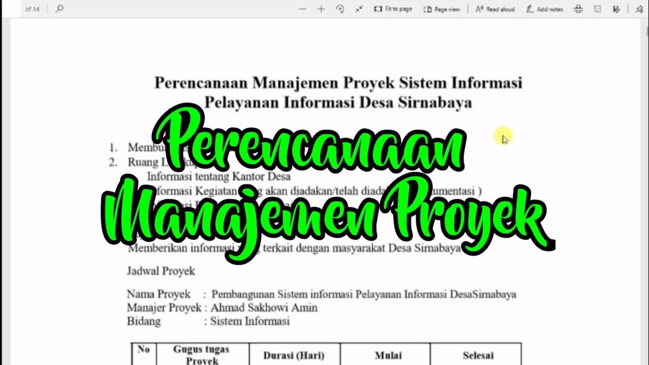 Detail Contoh Perencanaan Proyek Nomer 34