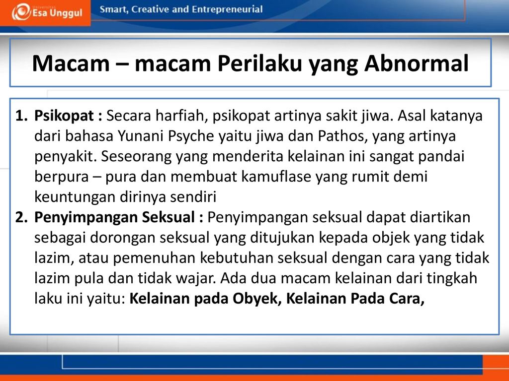 Detail Contoh Perilaku Abnormal Nomer 2