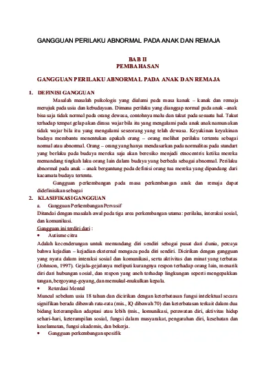 Detail Contoh Perilaku Abnormal Nomer 50