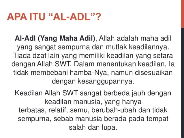 Detail Contoh Perilaku Al Adl Nomer 16