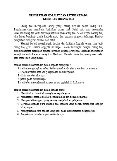 Detail Contoh Perilaku Berbuat Baik Kepada Orang Tua Nomer 21