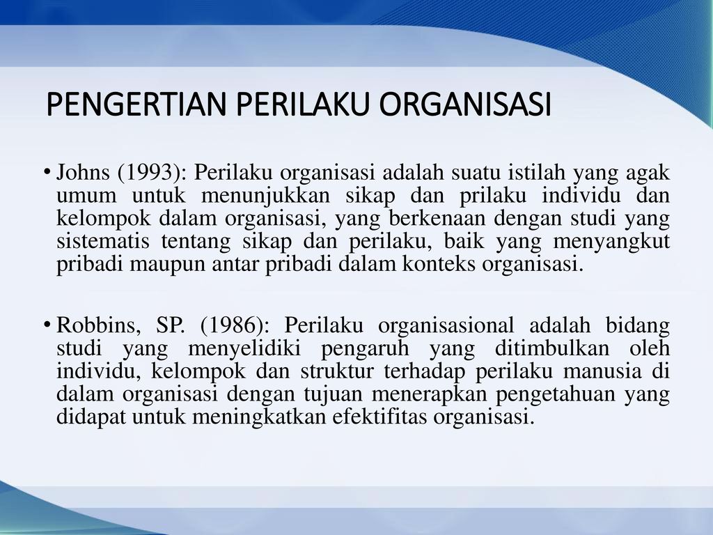 Detail Contoh Perilaku Individu Dalam Organisasi Nomer 45