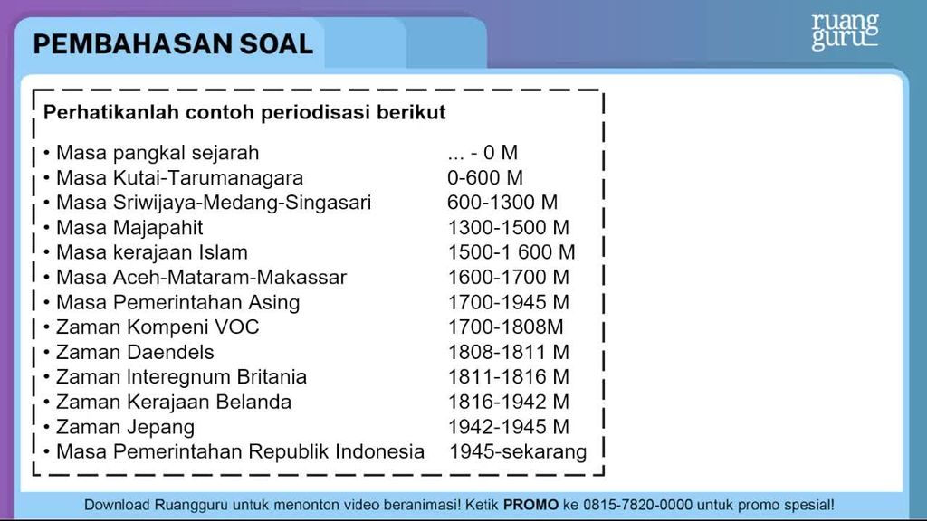 Detail Contoh Periodisasi Sejarah Nomer 22