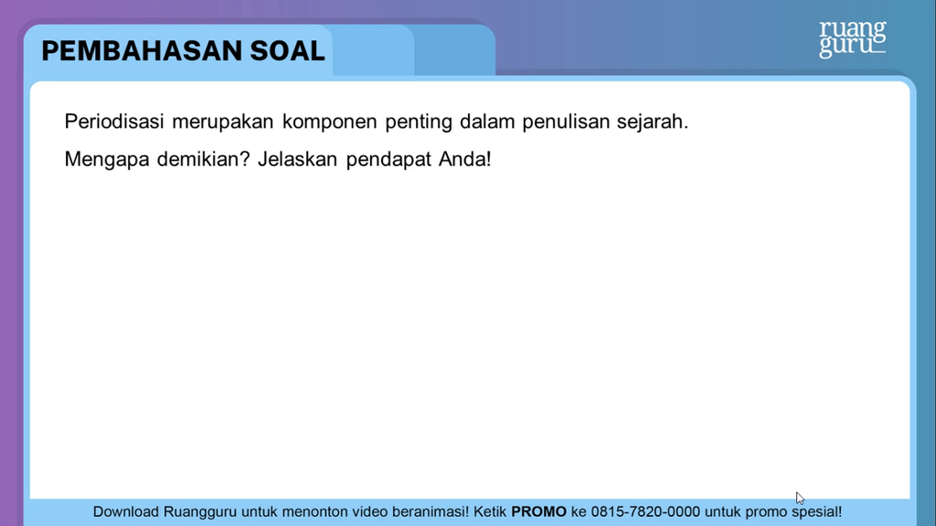 Detail Contoh Periodisasi Sejarah Nomer 46