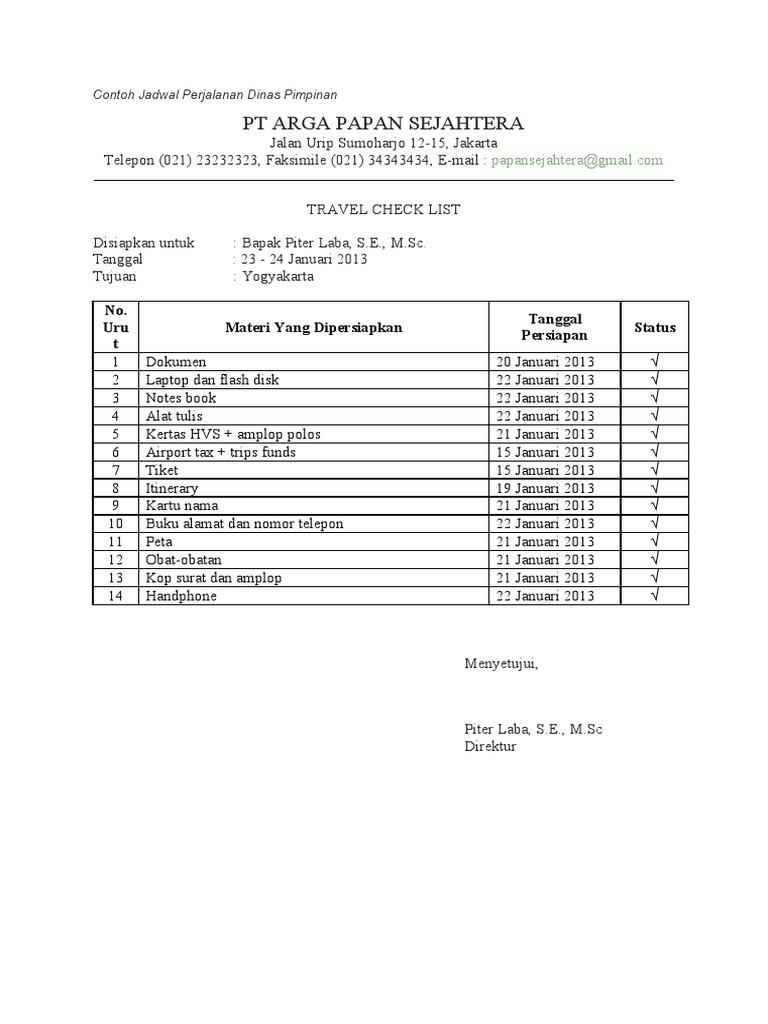 Detail Contoh Perjalanan Dinas Pimpinan Nomer 5