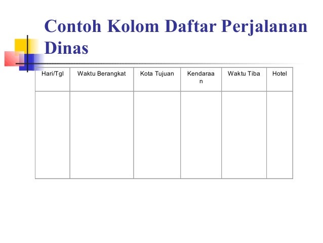 Detail Contoh Perjalanan Dinas Pimpinan Nomer 41