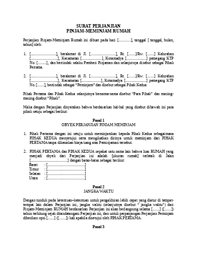 Detail Contoh Perjanjian Gadai Rumah Nomer 39