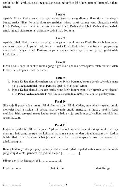 Detail Contoh Perjanjian Gadai Rumah Nomer 42