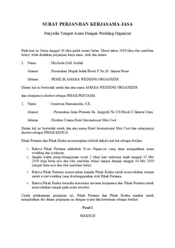 Detail Contoh Perjanjian Kerjasama Jasa Nomer 15
