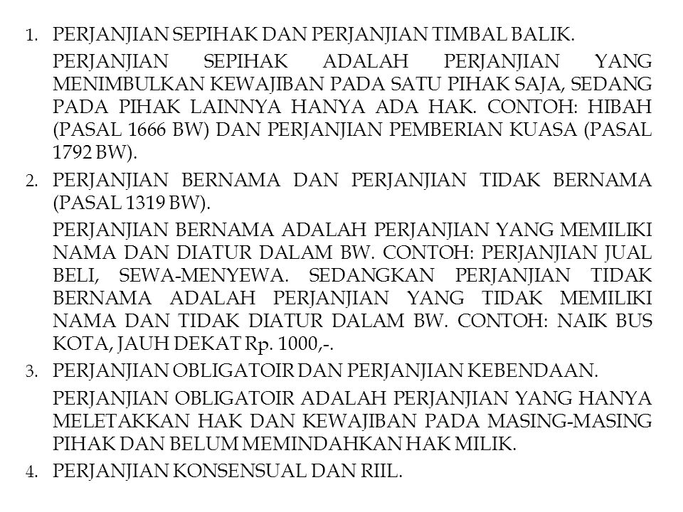 Detail Contoh Perjanjian Tidak Bernama Nomer 36