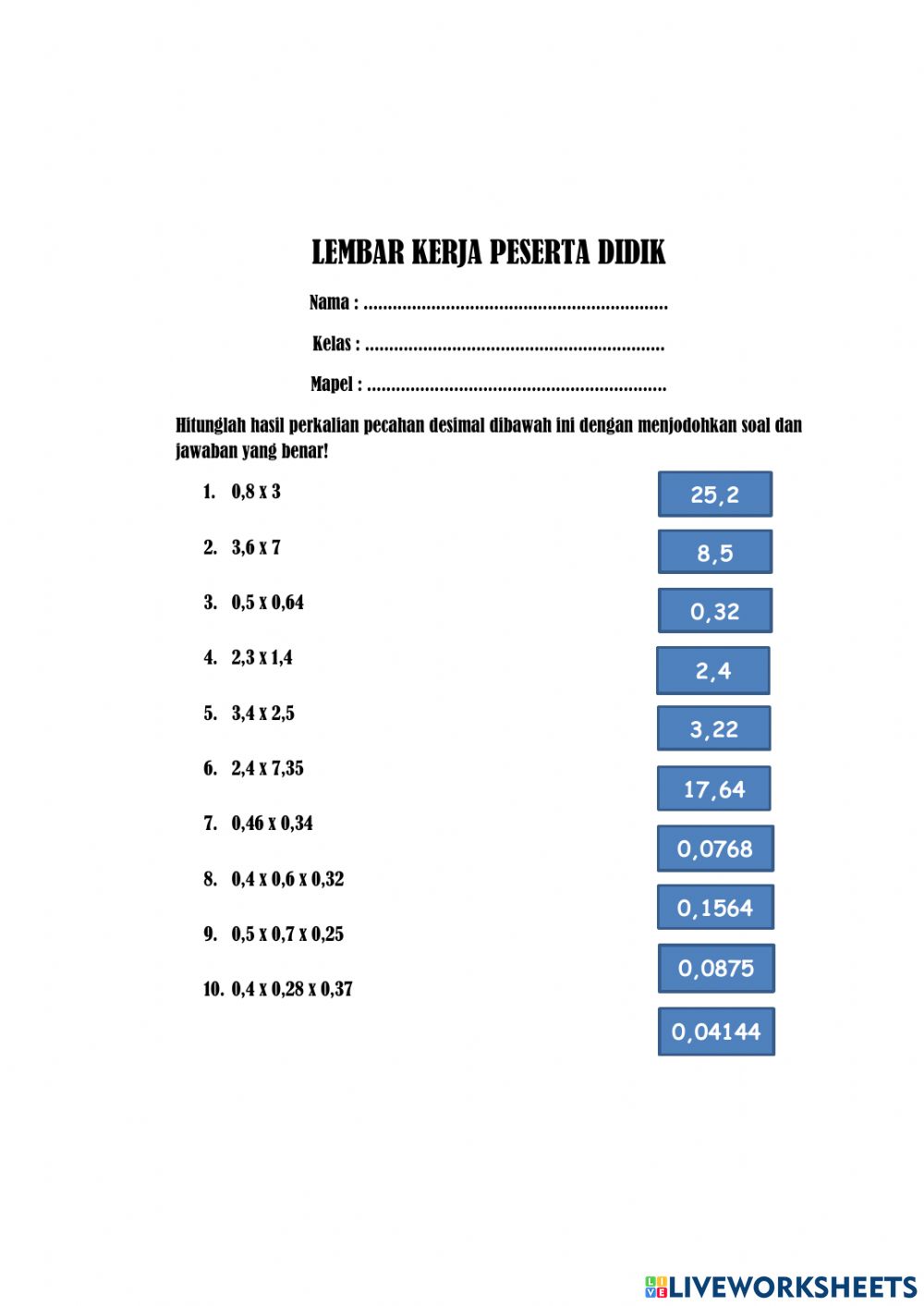 Detail Contoh Perkalian Desimal Nomer 48