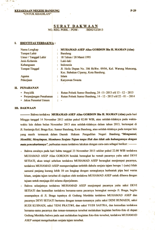 Detail Contoh Perkara Perdata Nomer 34