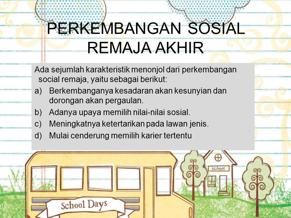 Detail Contoh Perkembangan Sosial Nomer 4