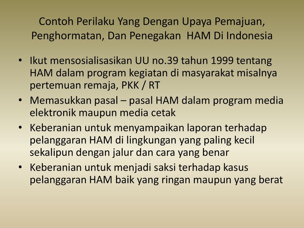 Detail Contoh Perlindungan Dan Pemajuan Ham Di Indonesia Nomer 23