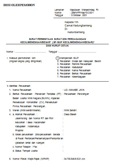 Detail Contoh Permohonan Surat Izin Tempat Usaha Nomer 25