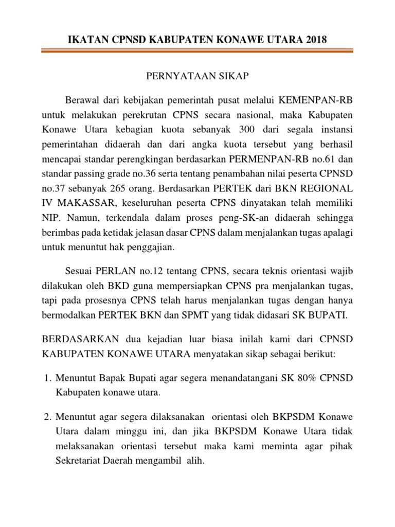 Detail Contoh Pernyataan Sikap Nomer 41