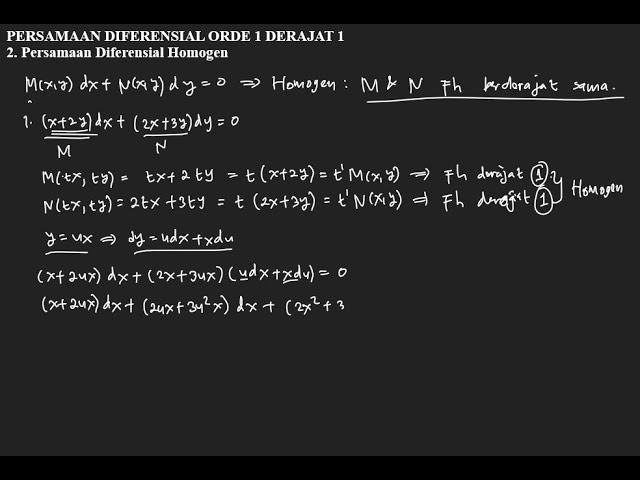 Detail Contoh Persamaan Diferensial Nomer 20