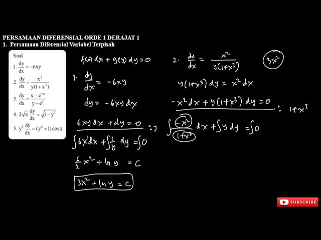 Detail Contoh Persamaan Diferensial Nomer 39