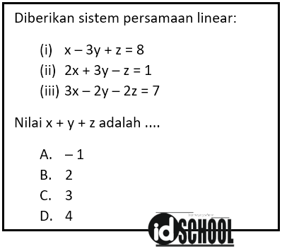 Detail Contoh Persamaan Linear Nomer 18