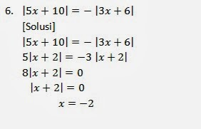 Detail Contoh Persamaan Nilai Mutlak Nomer 28