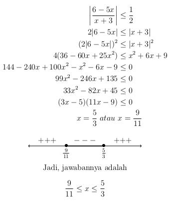 Detail Contoh Persamaan Nilai Mutlak Nomer 30