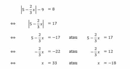 Detail Contoh Persamaan Nilai Mutlak Nomer 32