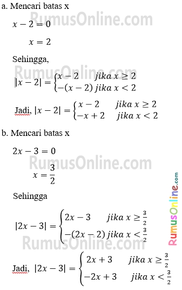 Detail Contoh Persamaan Nilai Mutlak Linear Satu Variabel Nomer 25