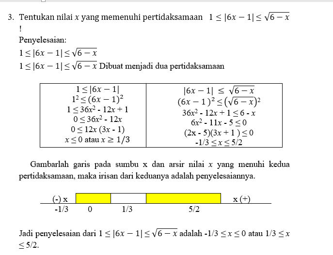 Detail Contoh Persamaan Nilai Mutlak Linear Satu Variabel Nomer 55