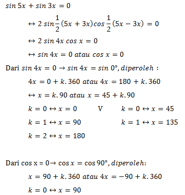 Detail Contoh Persamaan Trigonometri Nomer 17