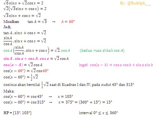 Detail Contoh Persamaan Trigonometri Nomer 24