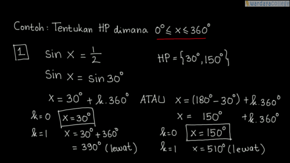 Detail Contoh Persamaan Trigonometri Nomer 42