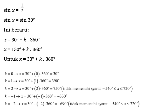 Detail Contoh Persamaan Trigonometri Nomer 6