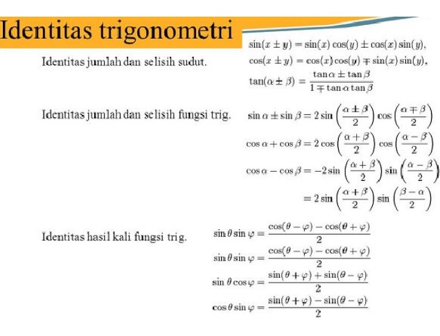 Detail Contoh Persamaan Trigonometri Nomer 50