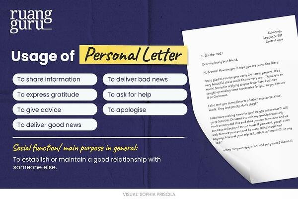 Detail Contoh Personal Letter Dan Strukturnya Nomer 31