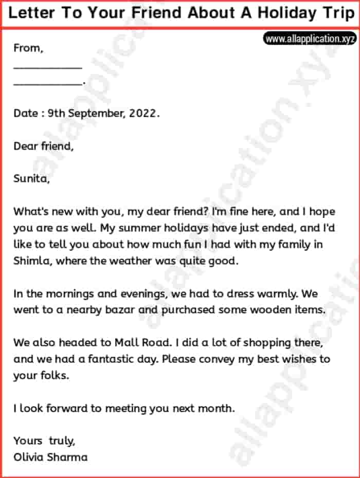 Detail Contoh Personal Letter Holiday Nomer 21
