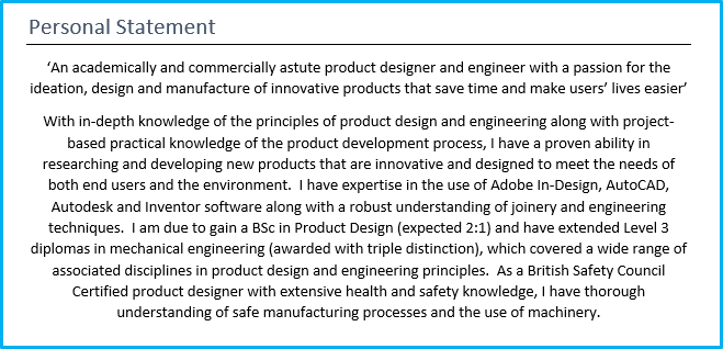 Detail Contoh Personal Statement Nomer 48