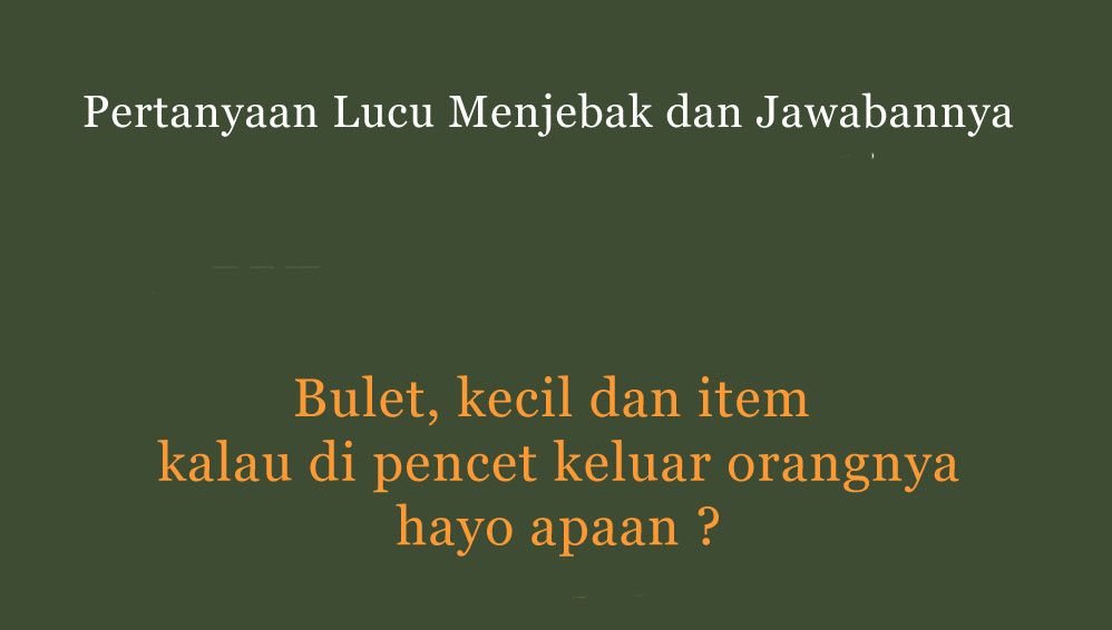 Detail Contoh Pertanyaan Lucu Nomer 4