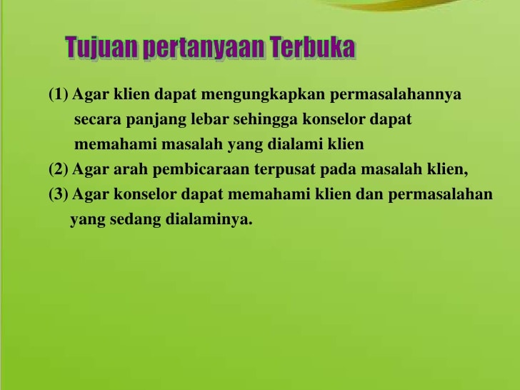 Detail Contoh Pertanyaan Terbuka Dan Tertutup Nomer 8