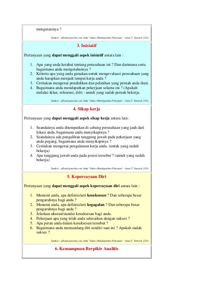 Detail Contoh Pertanyaan Umum Nomer 2