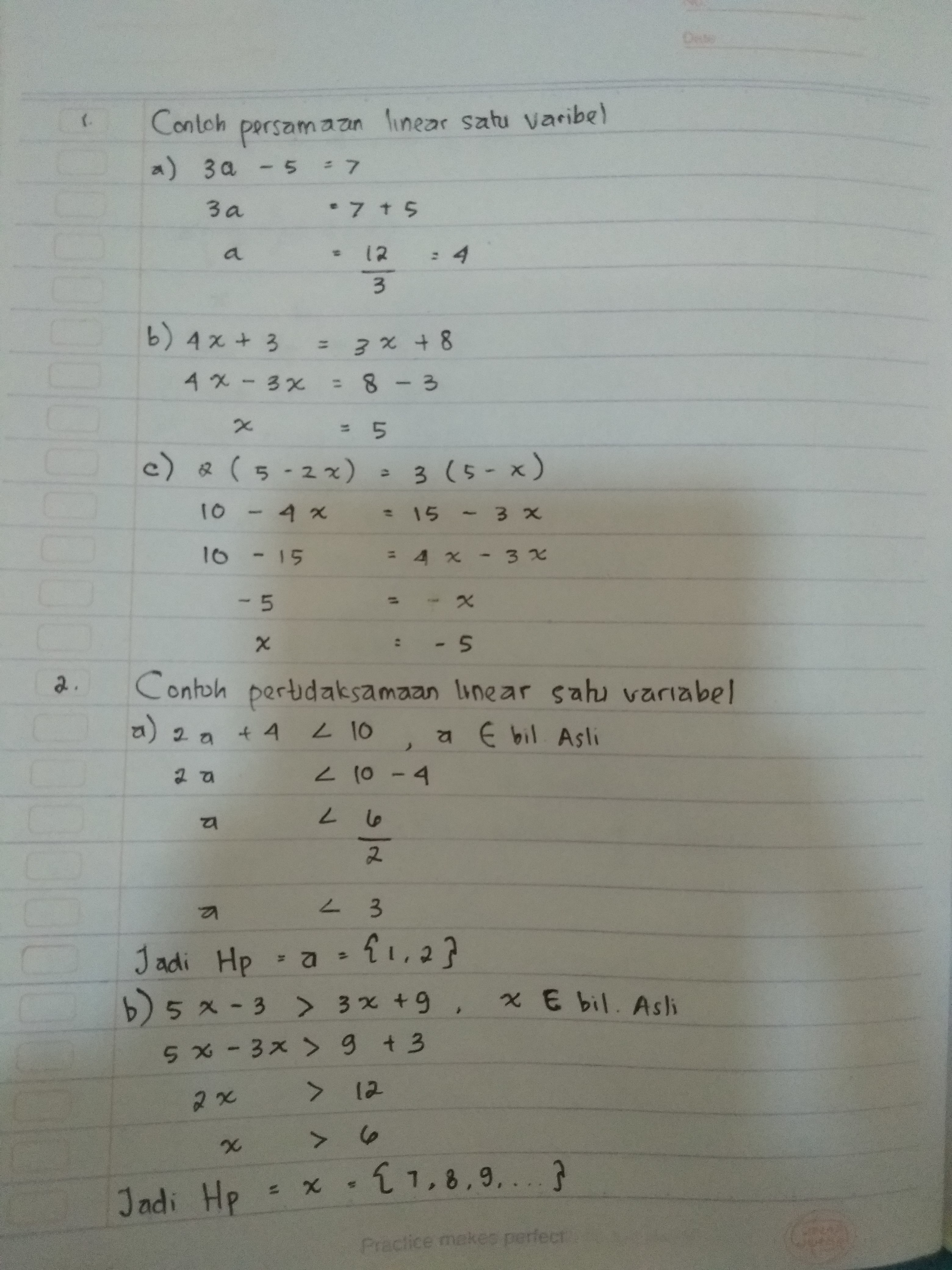 Detail Contoh Pertidaksamaan Linear Satu Variabel Nomer 35