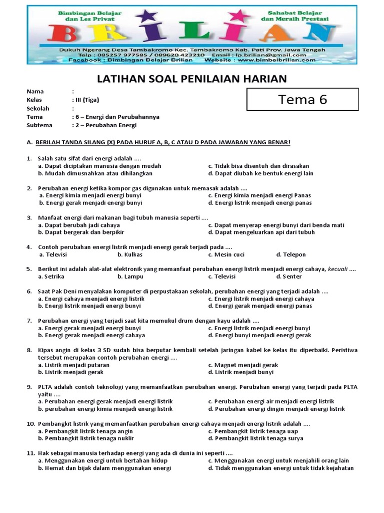 Detail Contoh Perubahan Energi Di Sekolah Nomer 28