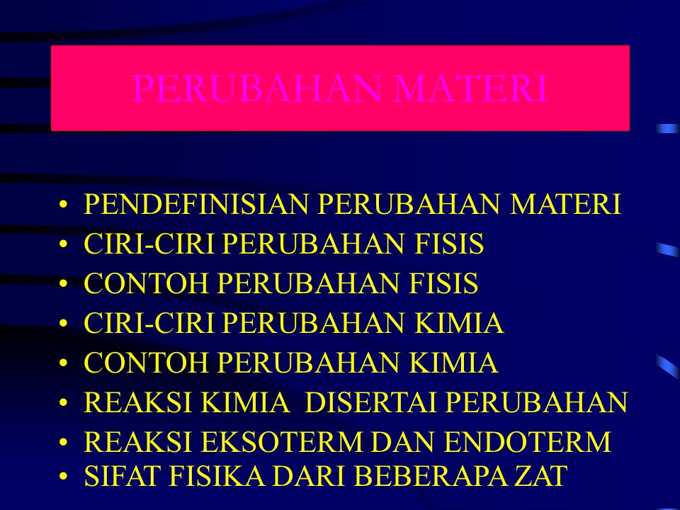 Detail Contoh Perubahan Materi Nomer 6